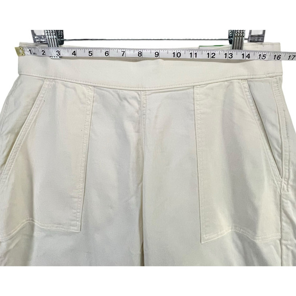 Style & Co Dobby Straight Leg Pants Womens L Cream Pull On Mid Rise Comfort New - Picture 4 of 14